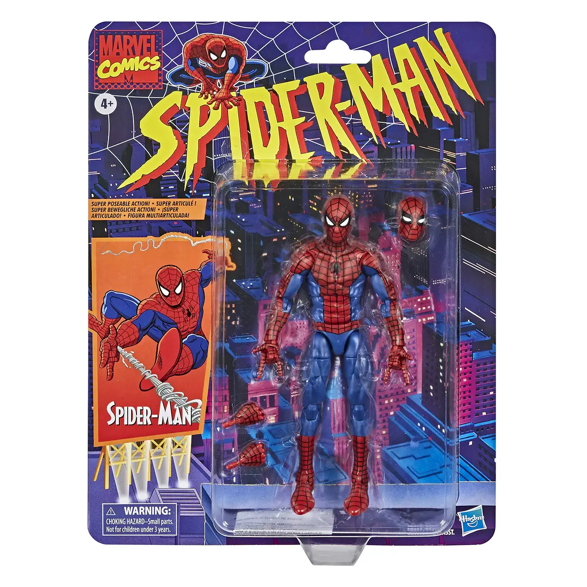 Hasbro Marvel Legends Series Spider-Man Retro Collection Action Figure 6-inch (15.24 cm) | Highly Poseable Collectible Toy - view 2