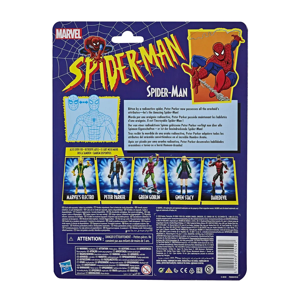 Hasbro Marvel Legends Series Spider-Man Retro Collection Action Figure 6-inch (15.24 cm) | Highly Poseable Collectible Toy - view 3