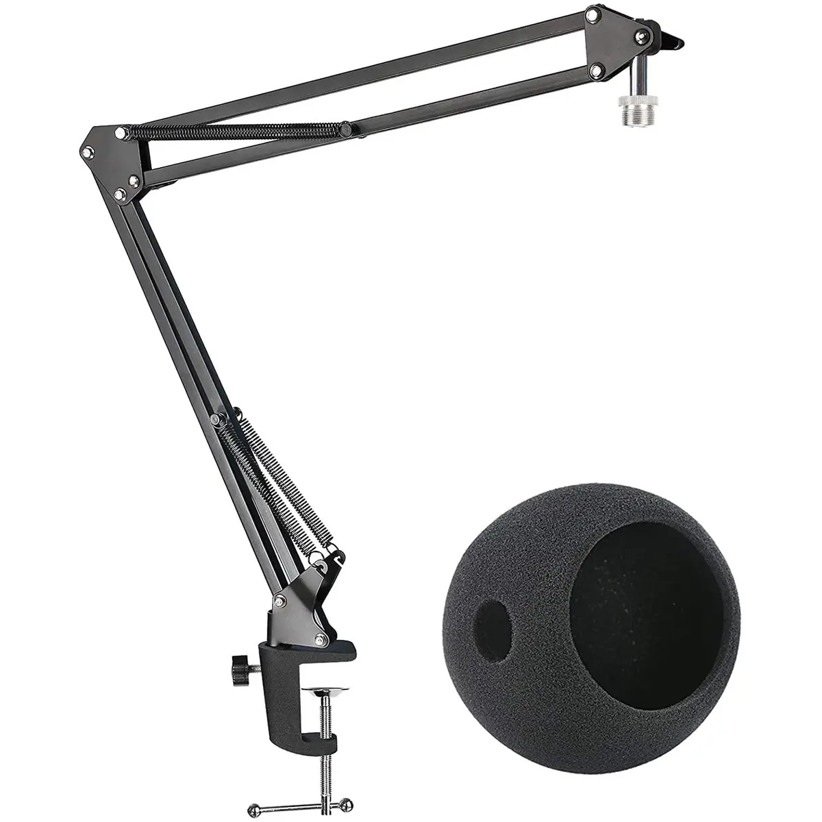 SUNMON Microphone Stand with Foam Windscreen for Blue Snowball | Adjustable, Stable & Easy to Use - main product image