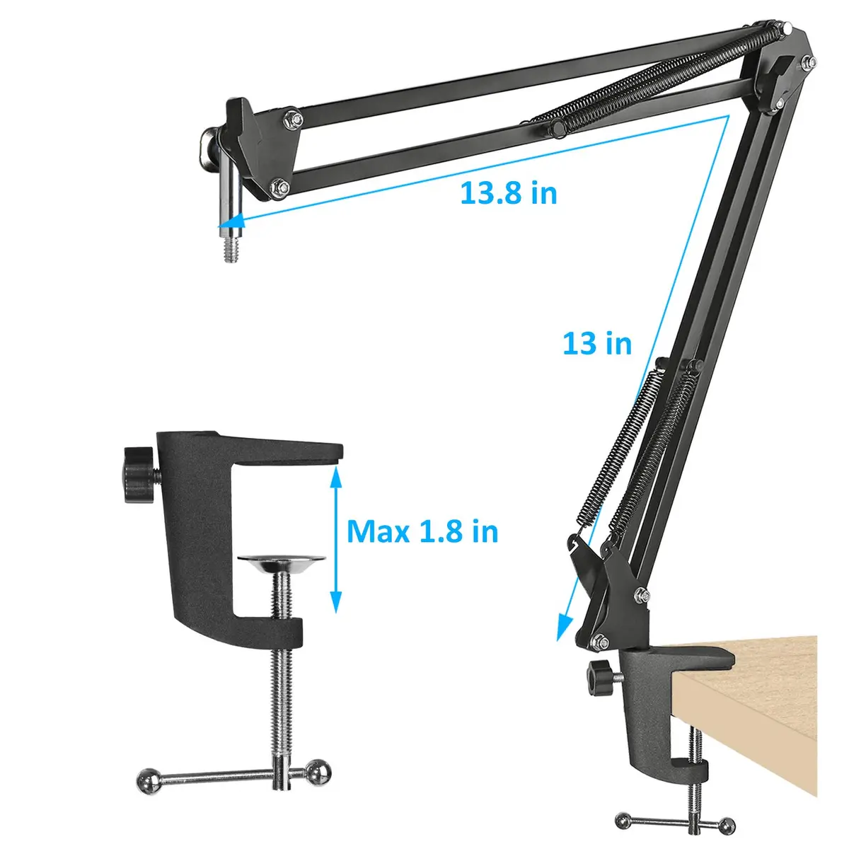 SUNMON Microphone Stand with Foam Windscreen for Blue Snowball | Adjustable, Stable & Easy to Use - view 5