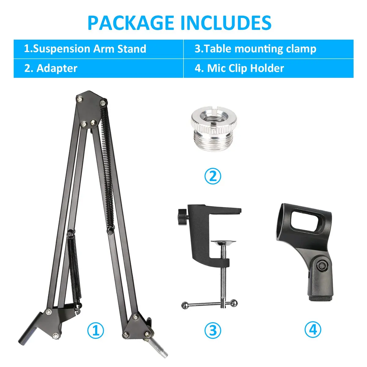 SUNMON Microphone Stand with Foam Windscreen for Blue Snowball | Adjustable, Stable & Easy to Use - view 6