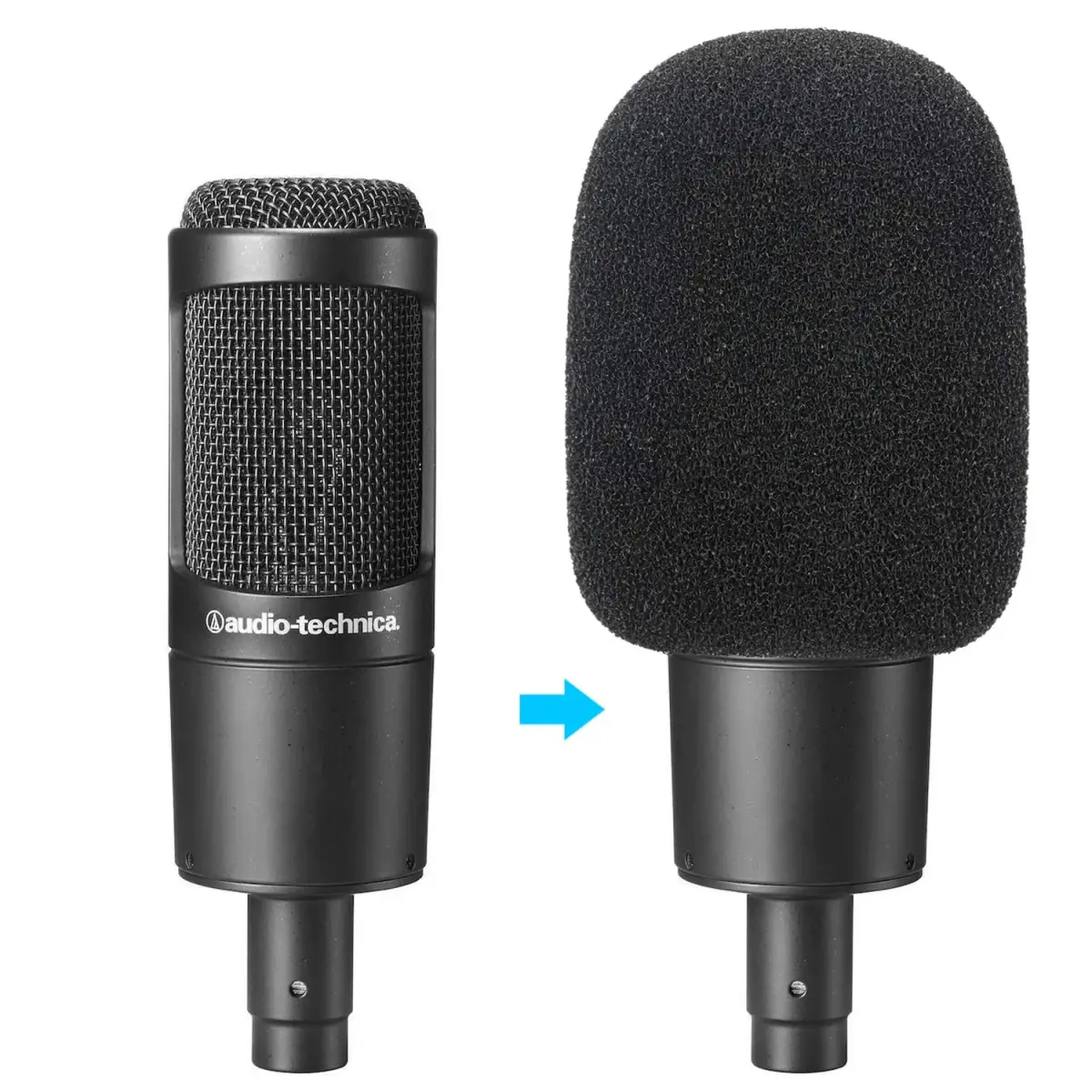 YOUSHARES AT2020 Foam Windscreen Cover for AT2020, AT2020USB+, AT2035 Microphones | Blocks Plosives & Reduces Noise - view 3