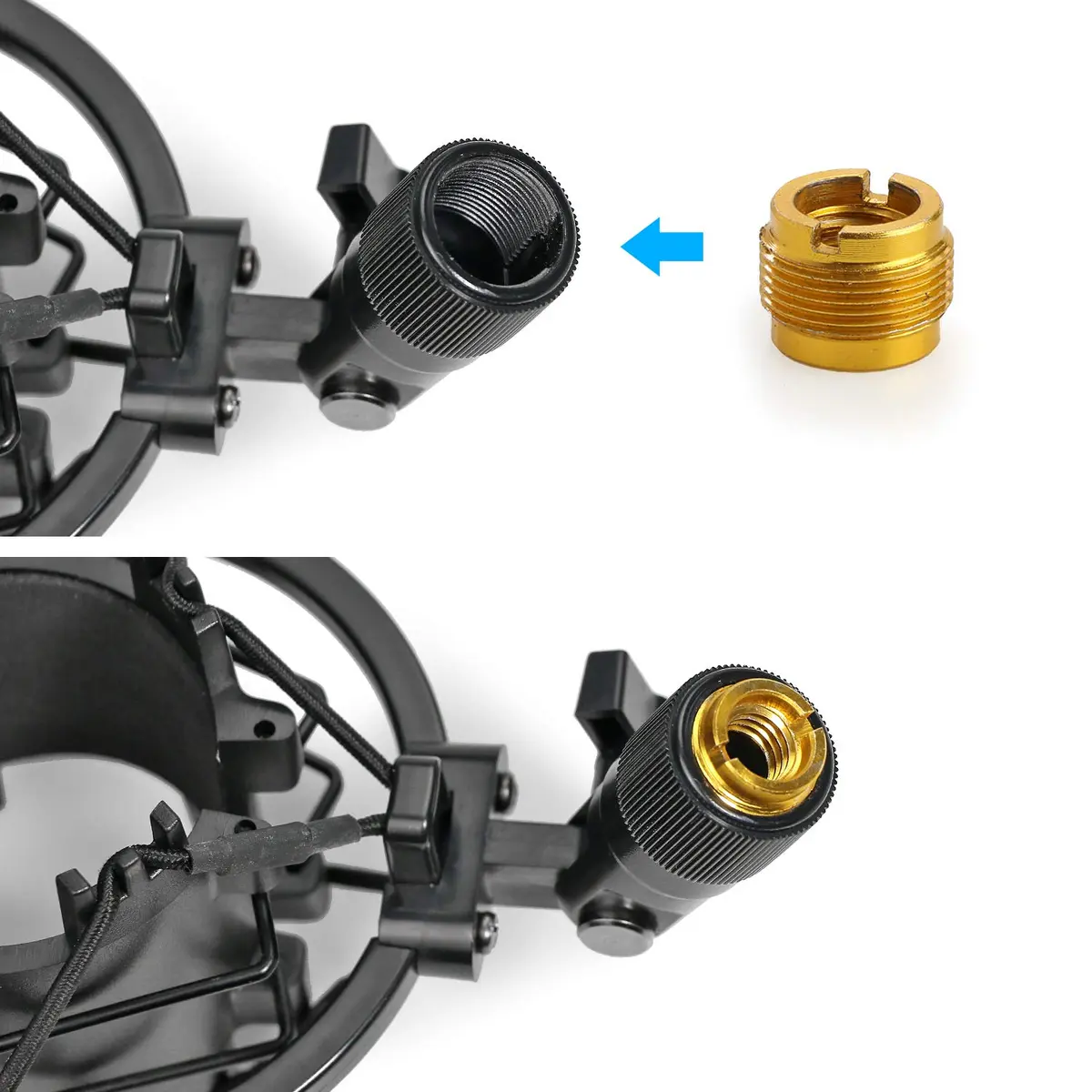 YOUSHARES AT2020 Shock Mount for Audio Technica AT2020, AT2035, ATR2500 Microphones | Reduces Vibration Noise - view 6