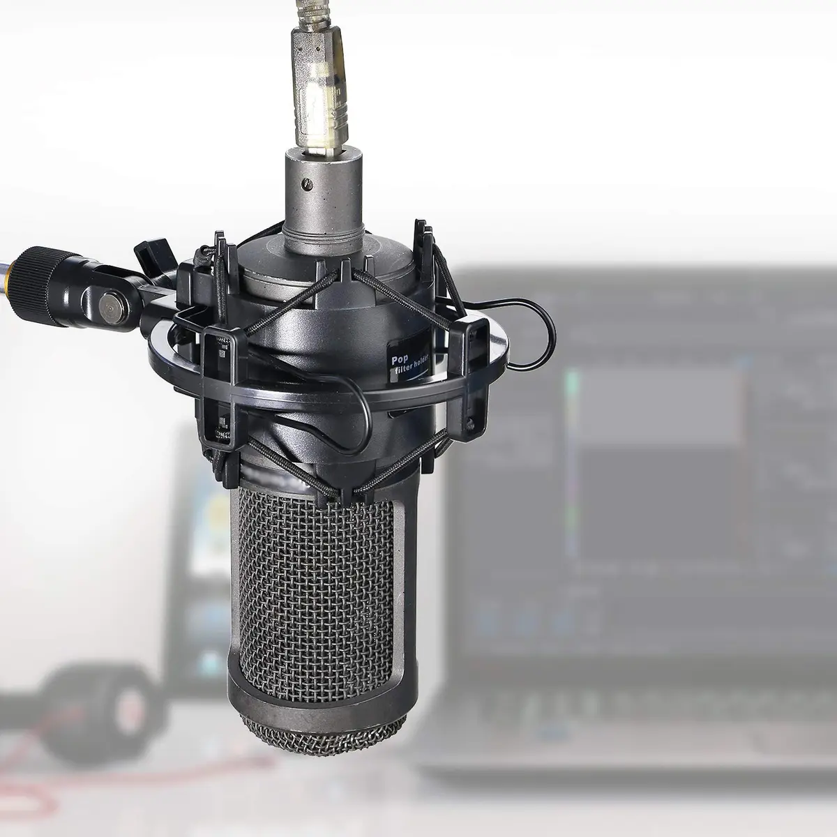 YOUSHARES AT2020 Shock Mount for Audio Technica AT2020, AT2035, ATR2500 Microphones | Reduces Vibration Noise - view 7