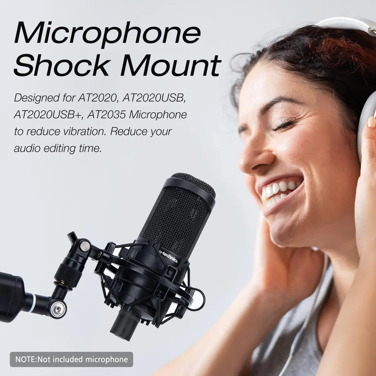 YOUSHARES AT2020 Shock Mount for Audio Technica AT2020, AT2035, ATR2500 Microphones | Reduces Vibration Noise - view 3