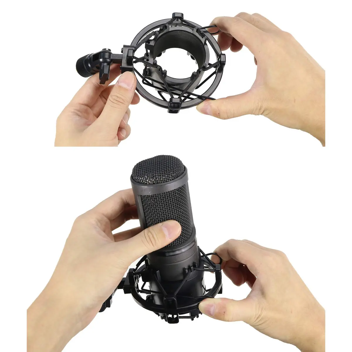 YOUSHARES AT2020 Shock Mount for Audio Technica AT2020, AT2035, ATR2500 Microphones | Reduces Vibration Noise - view 4