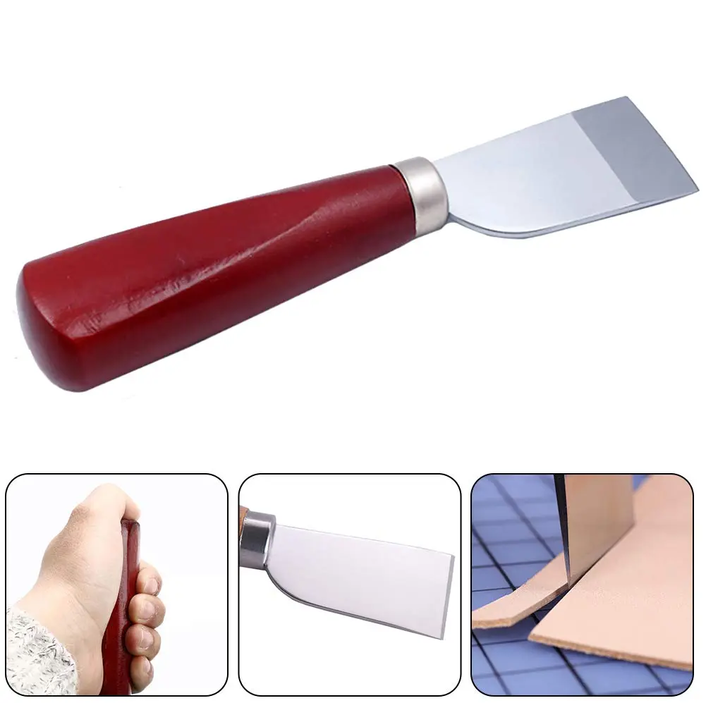 QMNNMA Leather Knife, Skiving Knife, Leather Cutting Knife (Red) | Durable High-Speed Steel Blade for Leathercraft - view 6