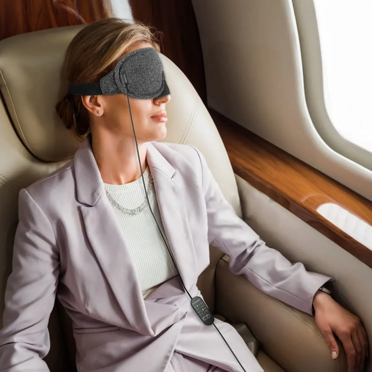 DR.PREPARE Heated Eye Mask with Temperature & Timer Control | USB Warm Compress for Dry Eyes, Sleep, Dark Circles, Puffy Eyes - view 6