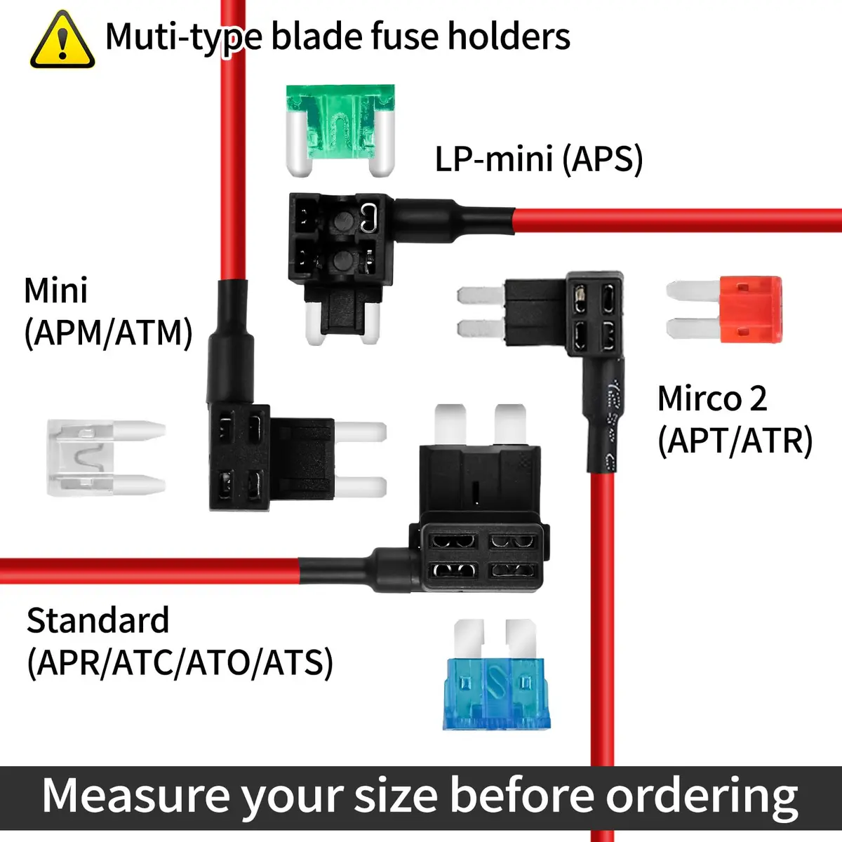 MuHize Micro2 Fuse Kit 35 Pcs, 5A-30A | Automotive Fuse Assortment with Puller Tool - view 6