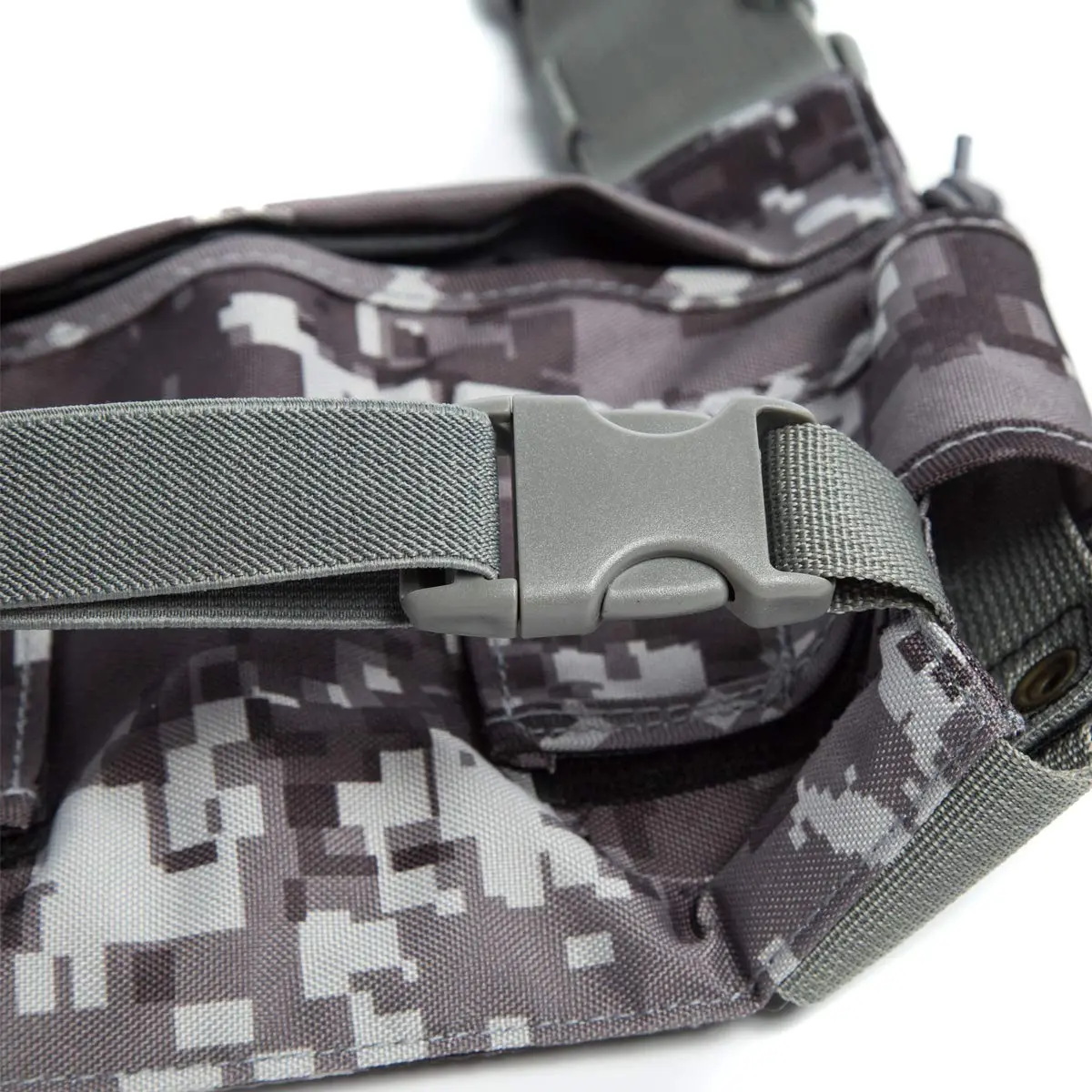 LUITON Radio Shoulder Holster Chest Harness Holder Vest for Two Way Radio | Adjustable Nylon Carry Case with Front Pouches (Camo) - view 5