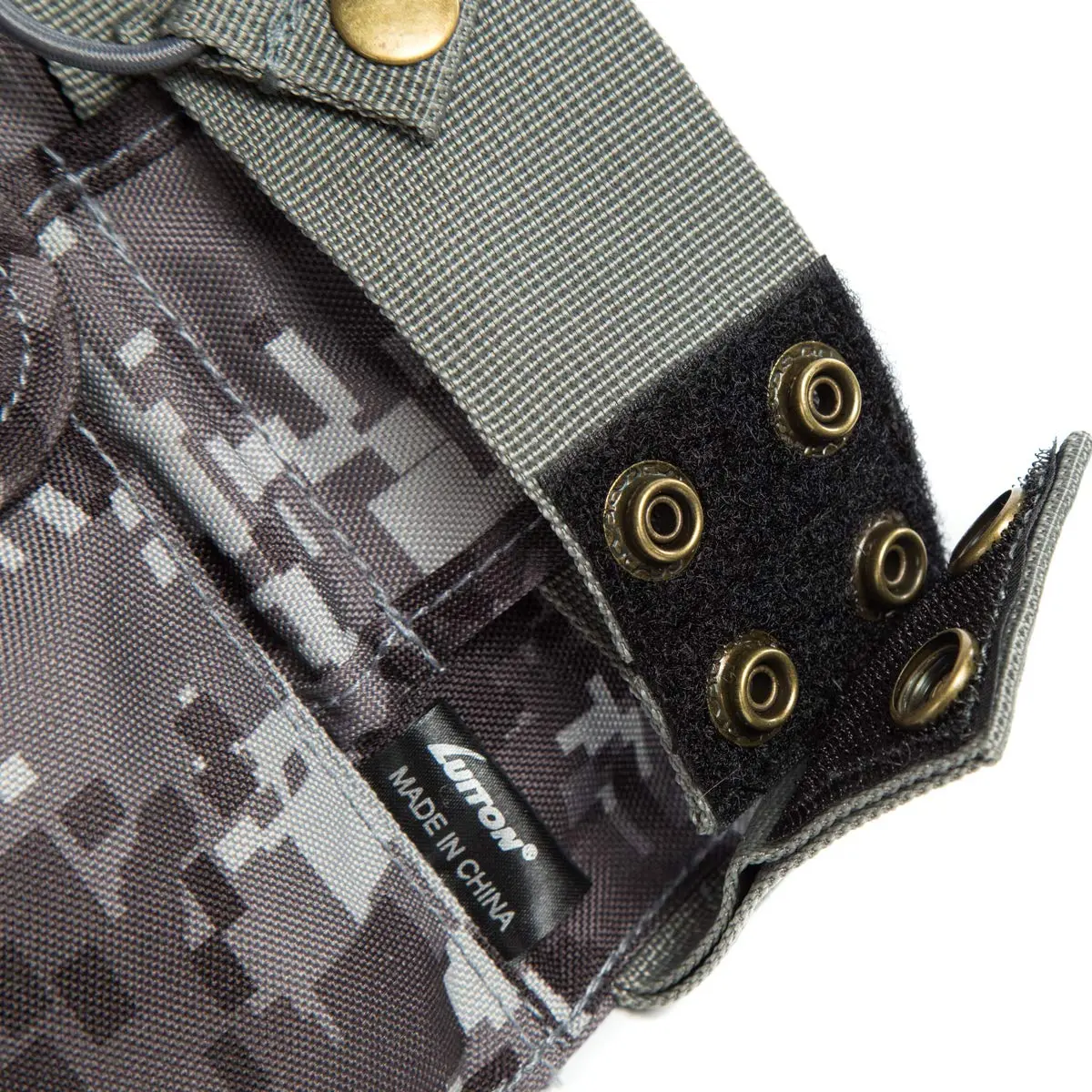 LUITON Radio Shoulder Holster Chest Harness Holder Vest for Two Way Radio | Adjustable Nylon Carry Case with Front Pouches (Camo) - view 6