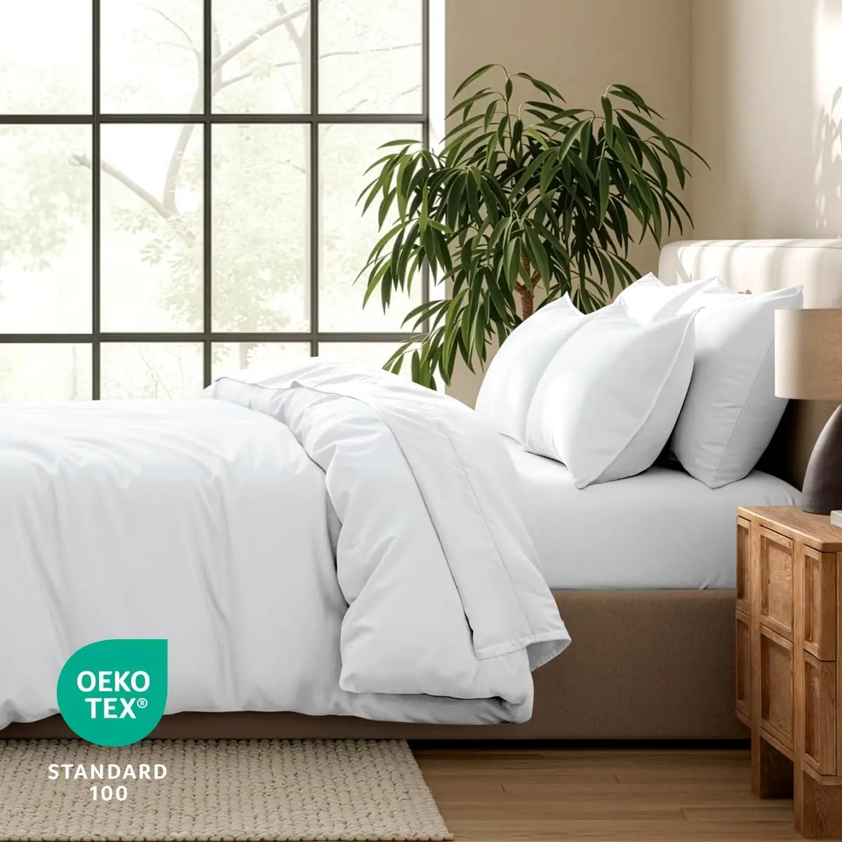 Bare Home Duvet Cover Set 1800 Ultra-Soft Oversized Queen | Breathable Microfiber, Easy Care (70-120 chars) - view 5