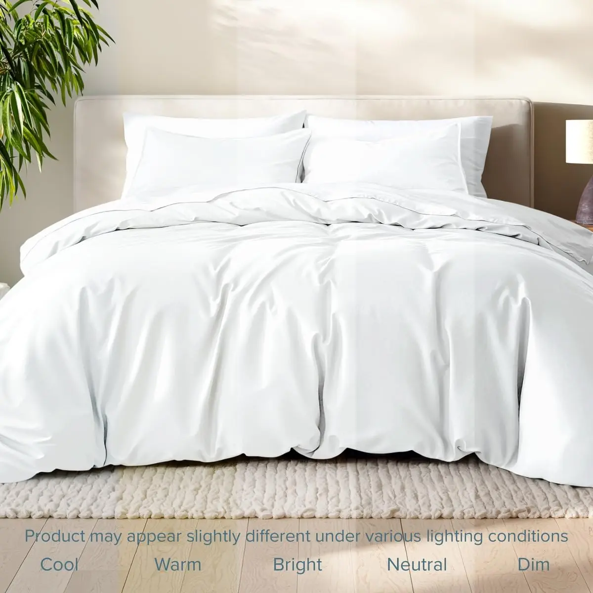 Bare Home Duvet Cover Set 1800 Ultra-Soft Oversized Queen | Breathable Microfiber, Easy Care (70-120 chars) - view 8