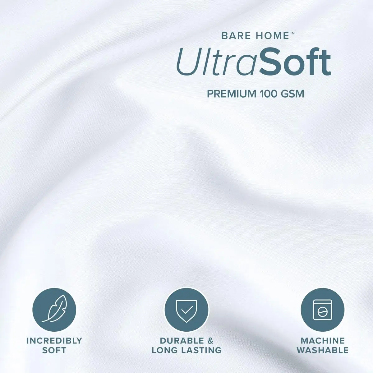 Bare Home Duvet Cover Set 1800 Ultra-Soft Oversized Queen | Breathable Microfiber, Easy Care (70-120 chars) - view 2