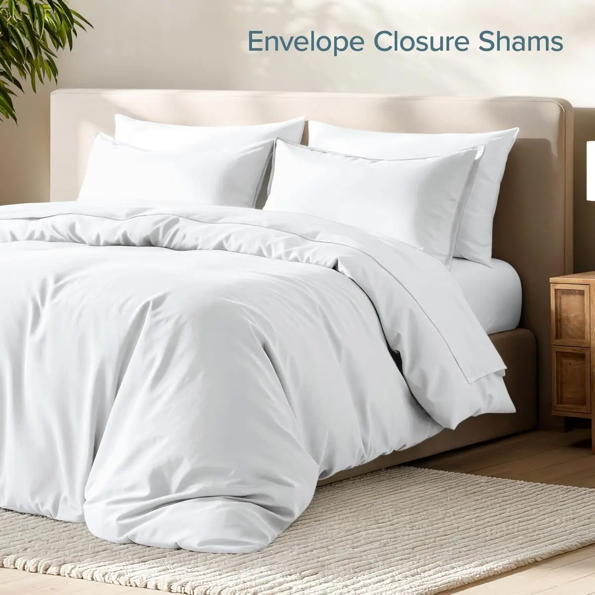 Bare Home Duvet Cover Set 1800 Ultra-Soft Oversized Queen | Breathable Microfiber, Easy Care (70-120 chars) - view 4