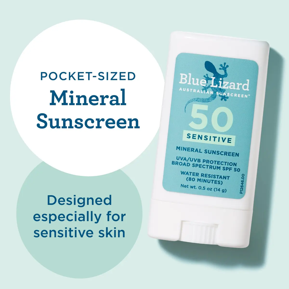 BLUE LIZARD Sensitive Mineral Sunscreen Stick SPF 50+ 15ml (0.5 Oz) | Reef-Safe Zinc Oxide Protection - view 4