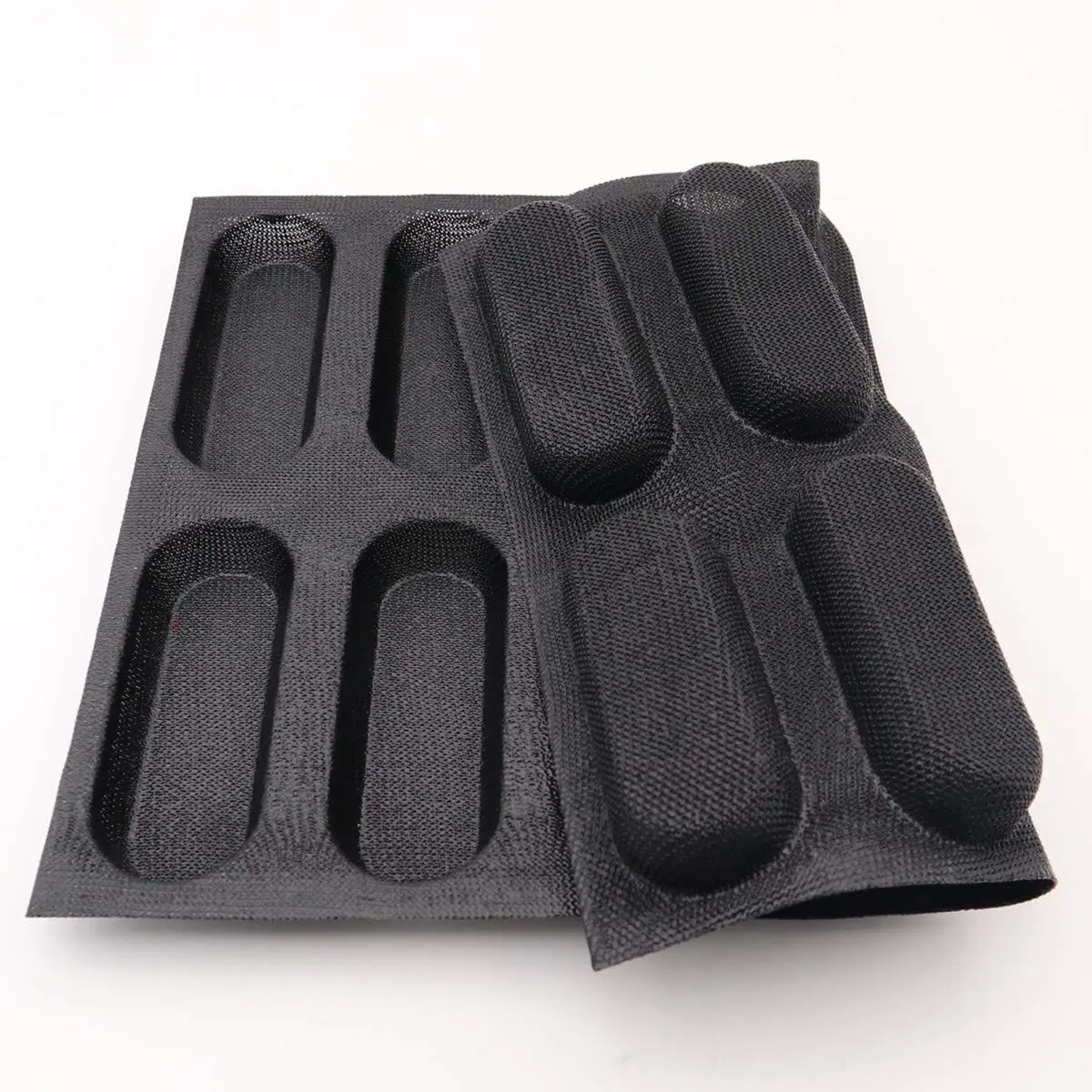Bluedrop Silicone Hot Dog Bread Forms Mini Baby Sandwich Baking Molds Food grade Perforated Oven Safe - view 3