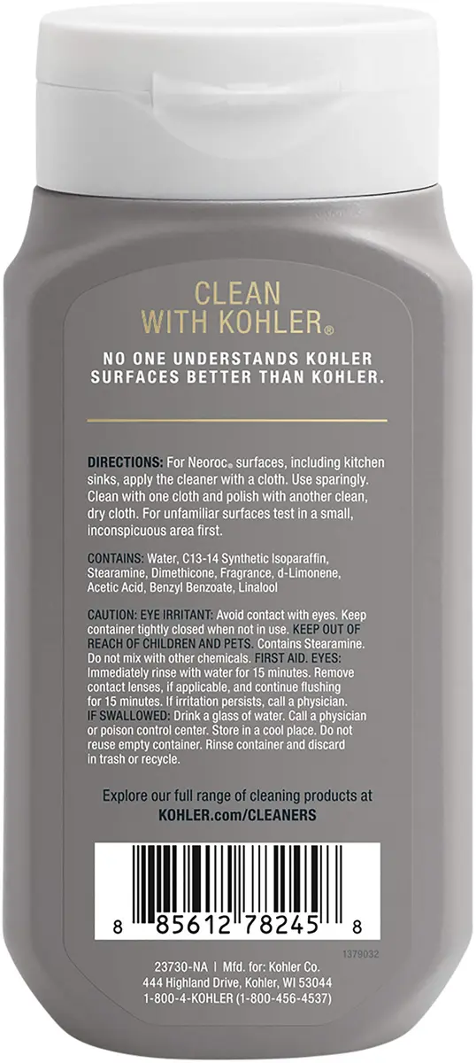 Kohler Neoroc Kitchen Cleaner 236ml (8 Fl Oz) | Protects Against Fingerprints, Grease & Water Spots - view 2