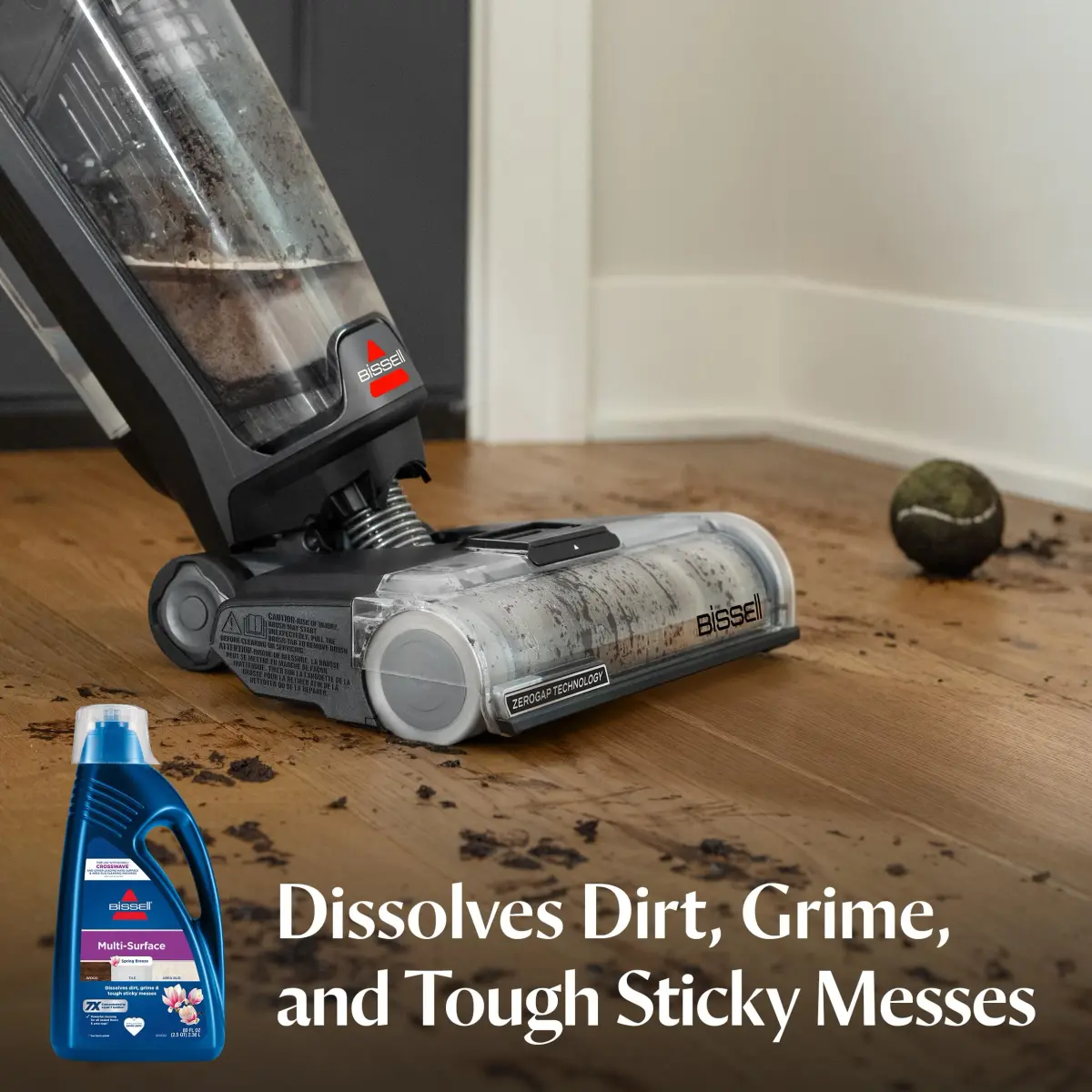 Bissell Multi-Surface Solution, for use in CrossWave and Other Leading Hard Surface and Area Rug Cleaners, 80oz, Dissolves Dirt, Grime, and Tough Sticky Messes - view 2
