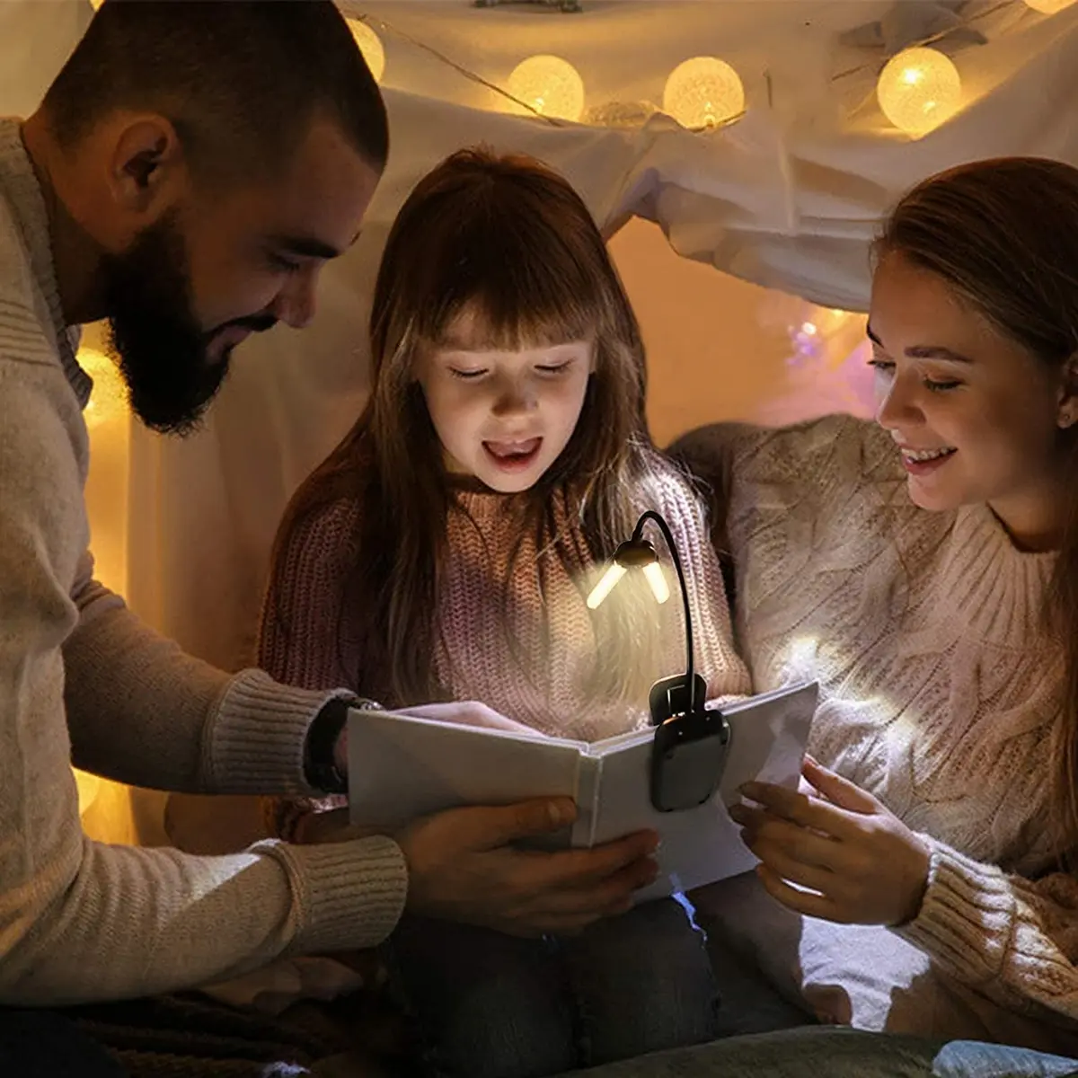 Vekkia 14 LED Rechargeable Book Light 10.1cm (4.0in) | 3 Color Modes, 3 Brightness Levels, Eye Care Lamp - view 4