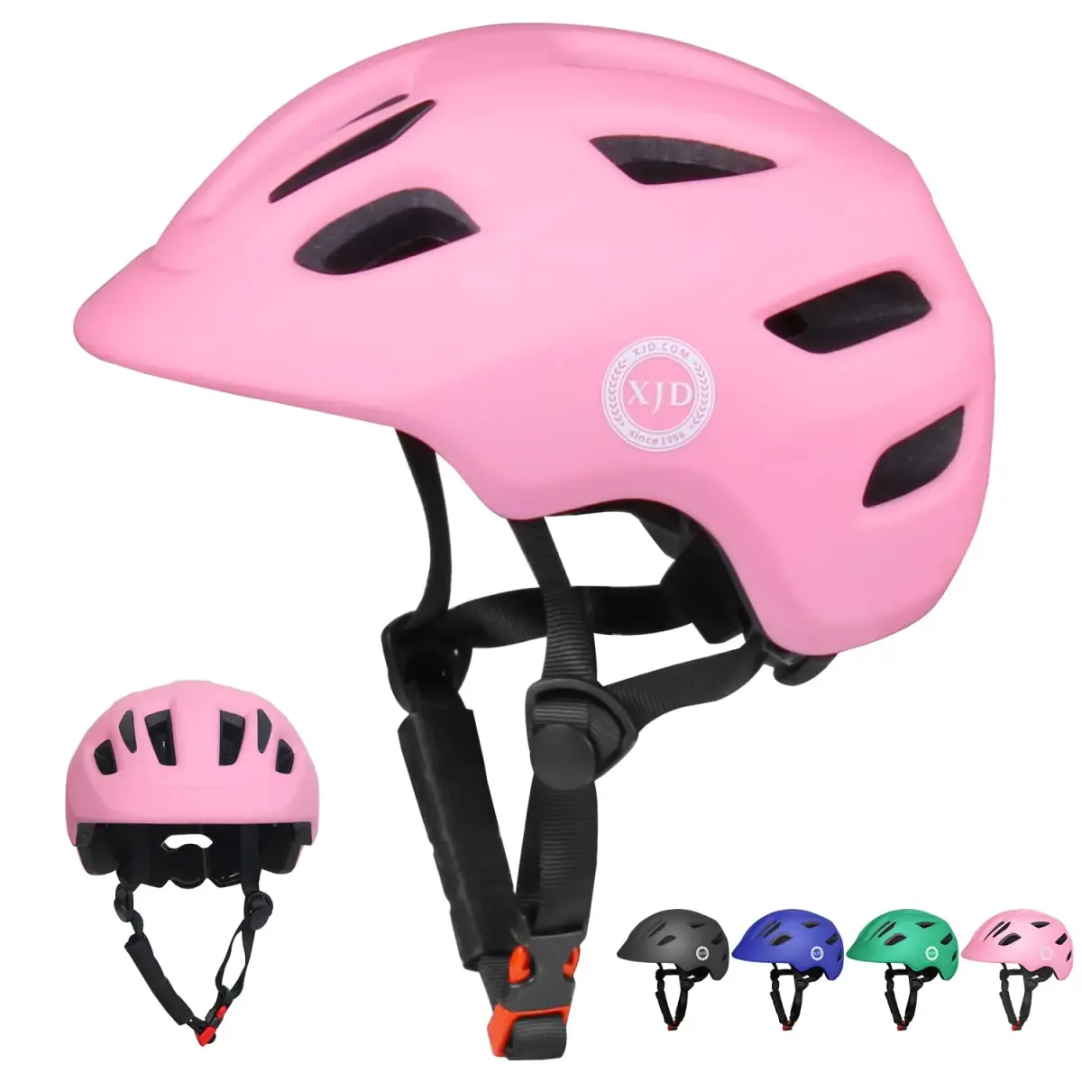 XJD Pink Toddler Helmet for Kids - Adjustable Multi-Sport Bike & Skateboard Helmet (Small: 52-56 cm) - main product image