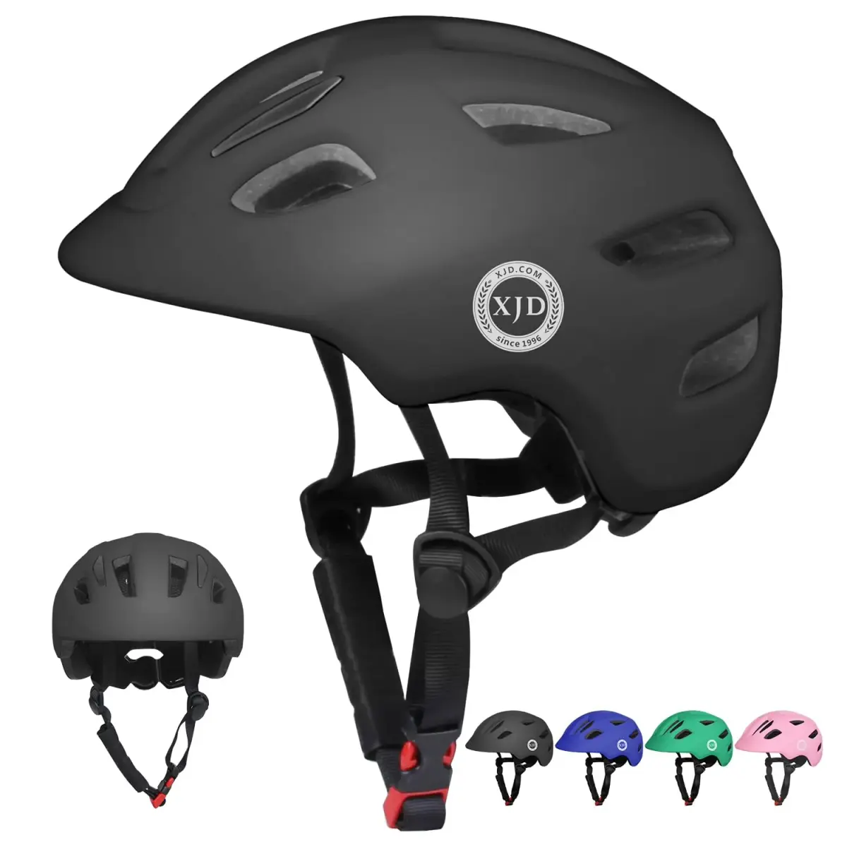 XJD Toddler Multi-Sport Helmet for Kids - Adjustable, Lightweight, Black, Small (52-56 cm) - main product image