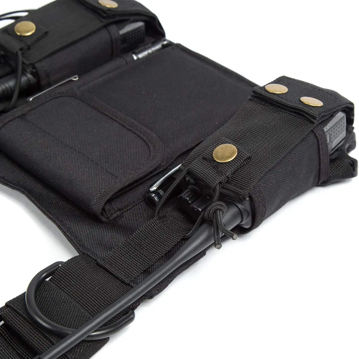 LUITON Radio Shoulder Holster Chest Harness Holder Vest Rig for Two Way Radio 0.318kg (0.70lb) | Adjustable, Durable Nylon, Fits Kenwood, Baofeng, Retevis - view 5