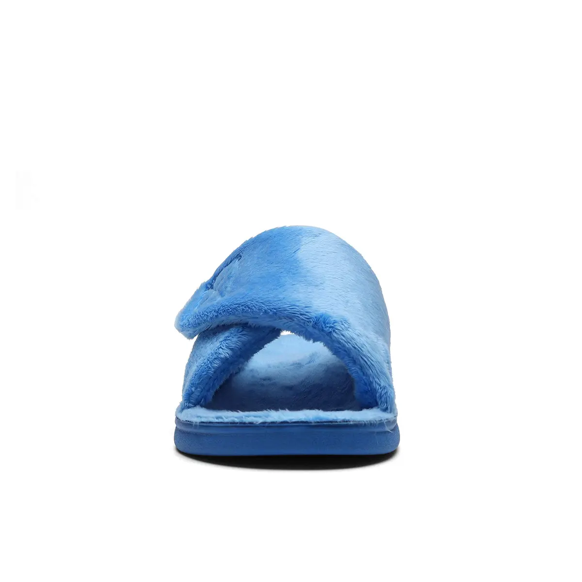 SOLLBEAM Women's Plantar Fasciitis Fuzzy House Orthopedic Slippers with Arch Support (Size 6, Blue) - view 6