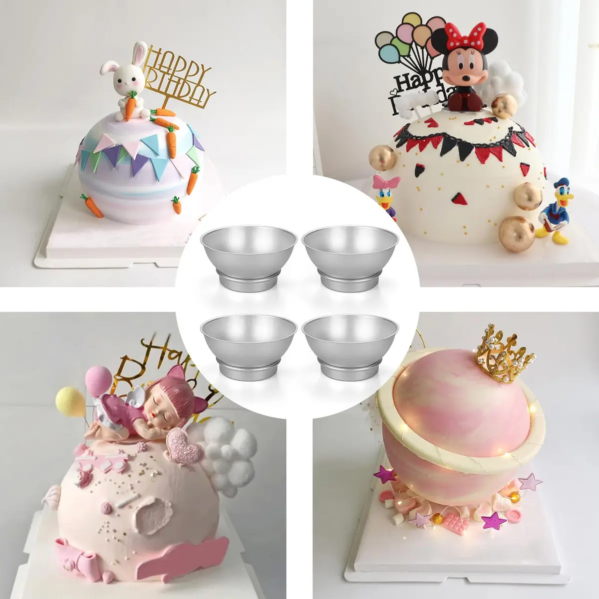 Hedume Set of 8 Cake Sphere Pan, 6.5 Inches | Create Ball-Shaped Cakes for All Occasions - view 7