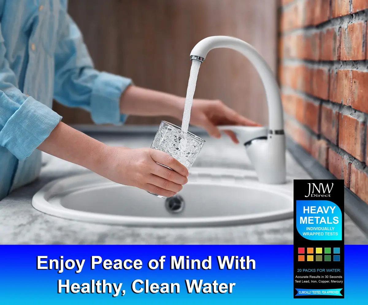 JNW Direct Heavy Metals Water Test Kit 20 Strips | Test Iron, Copper, Lead, Mercury - view 4