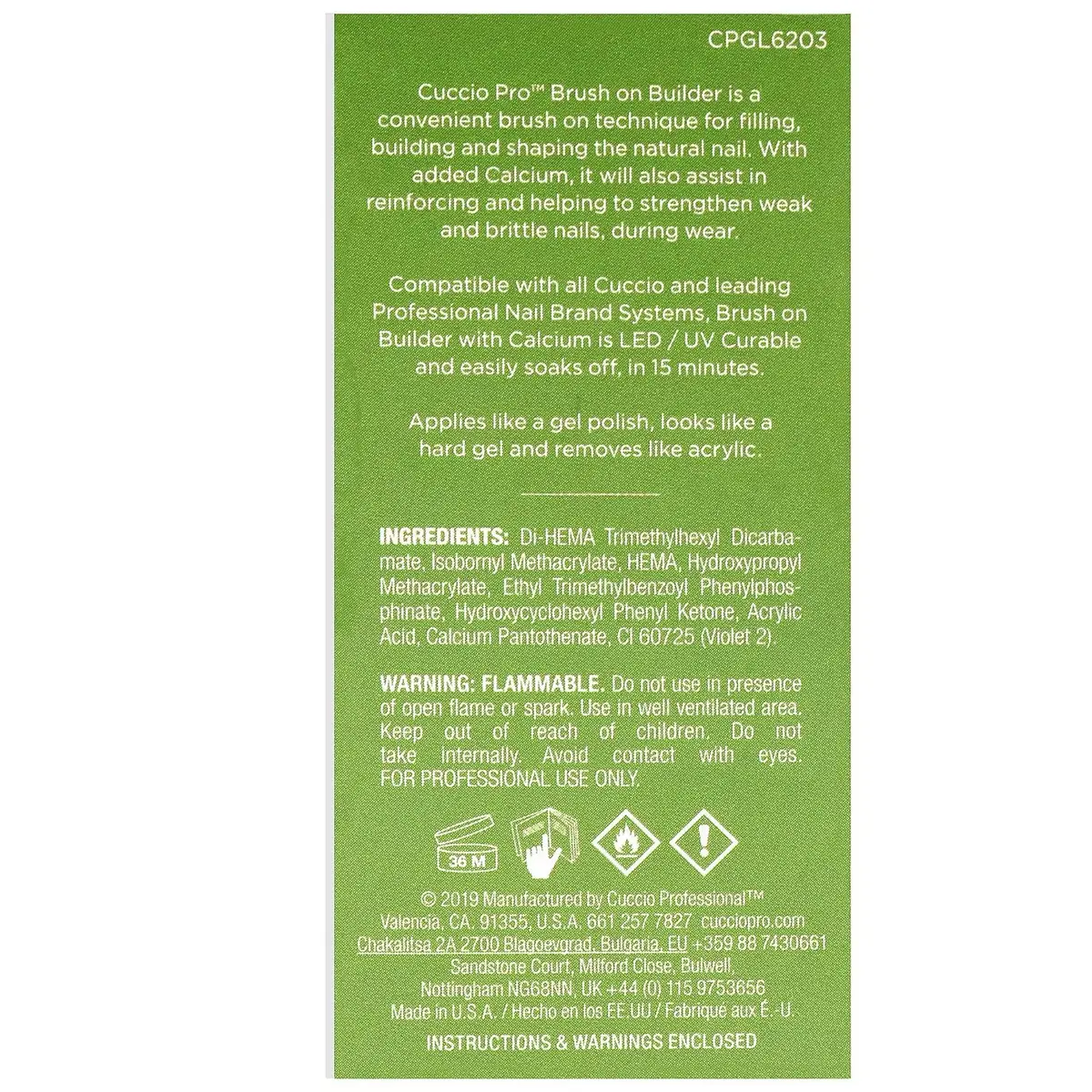 Cuccio Brush-On Builder Gel With Calcium 0.43 Fl Oz | Clear, Strengthening & Long-Lasting - view 7
