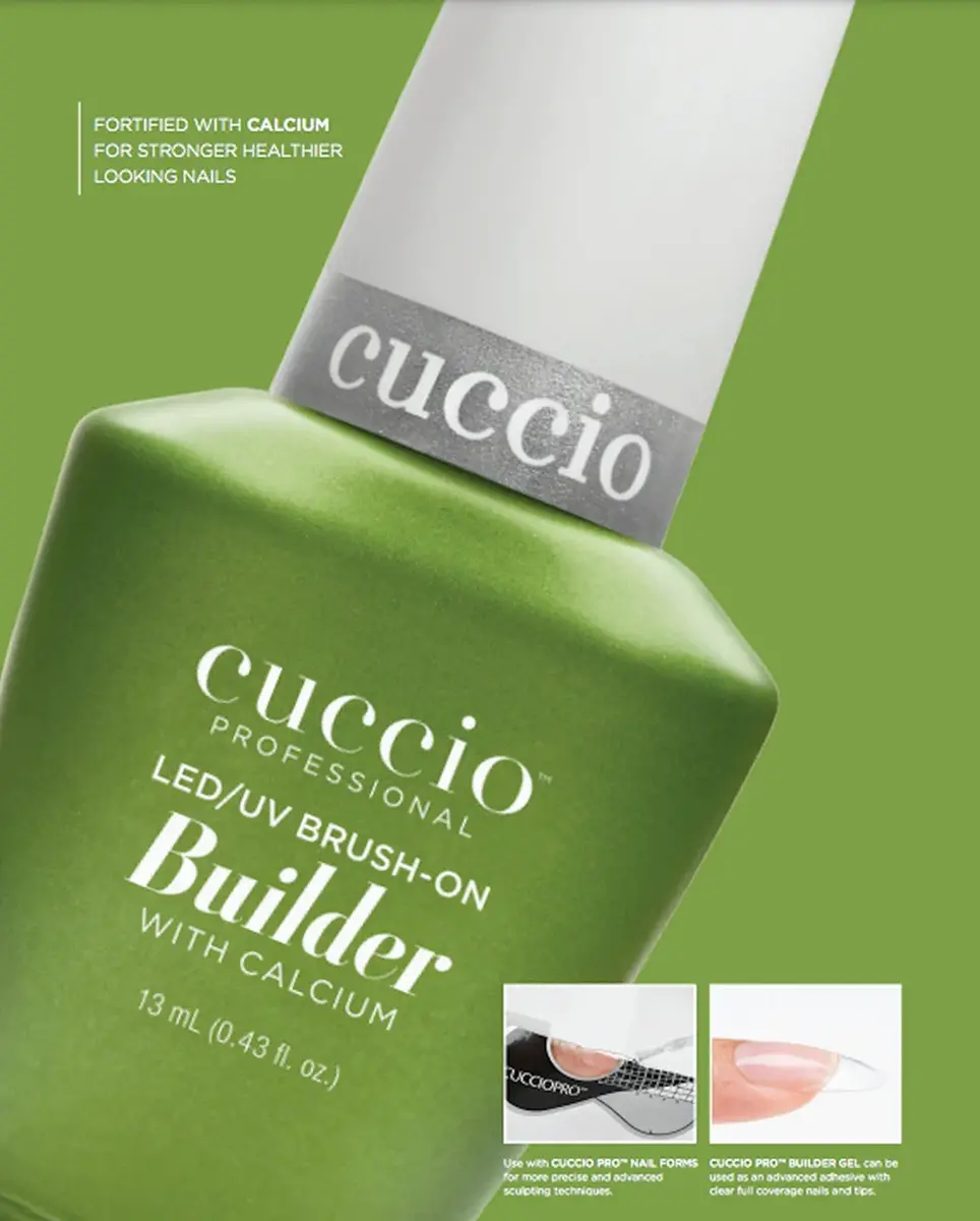 Cuccio Brush-On Builder Gel With Calcium 0.43 Fl Oz | Clear, Strengthening & Long-Lasting - view 2