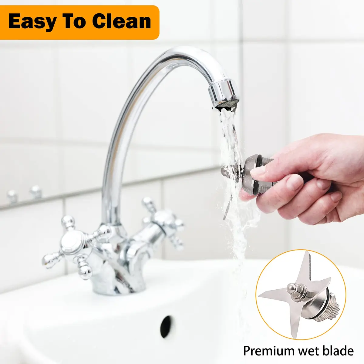 BTNTVEN Blender Blade Replacement Part for Vitamix 32oz & 64oz | Stainless Steel Wet Blade Compatible with 5200 Series Blender Mixer - view 4