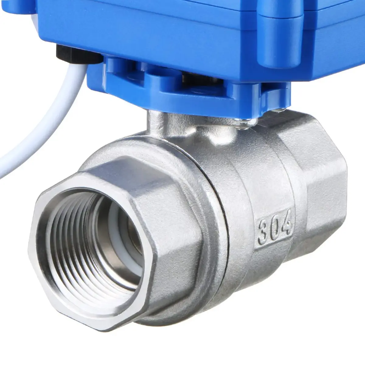 U.S. Solid Motorized Ball Valve 3/4" NSF Certified 304SS Full Port 9-24V AC/DC | 19.05mm (0.75 Inch) NPT - view 5