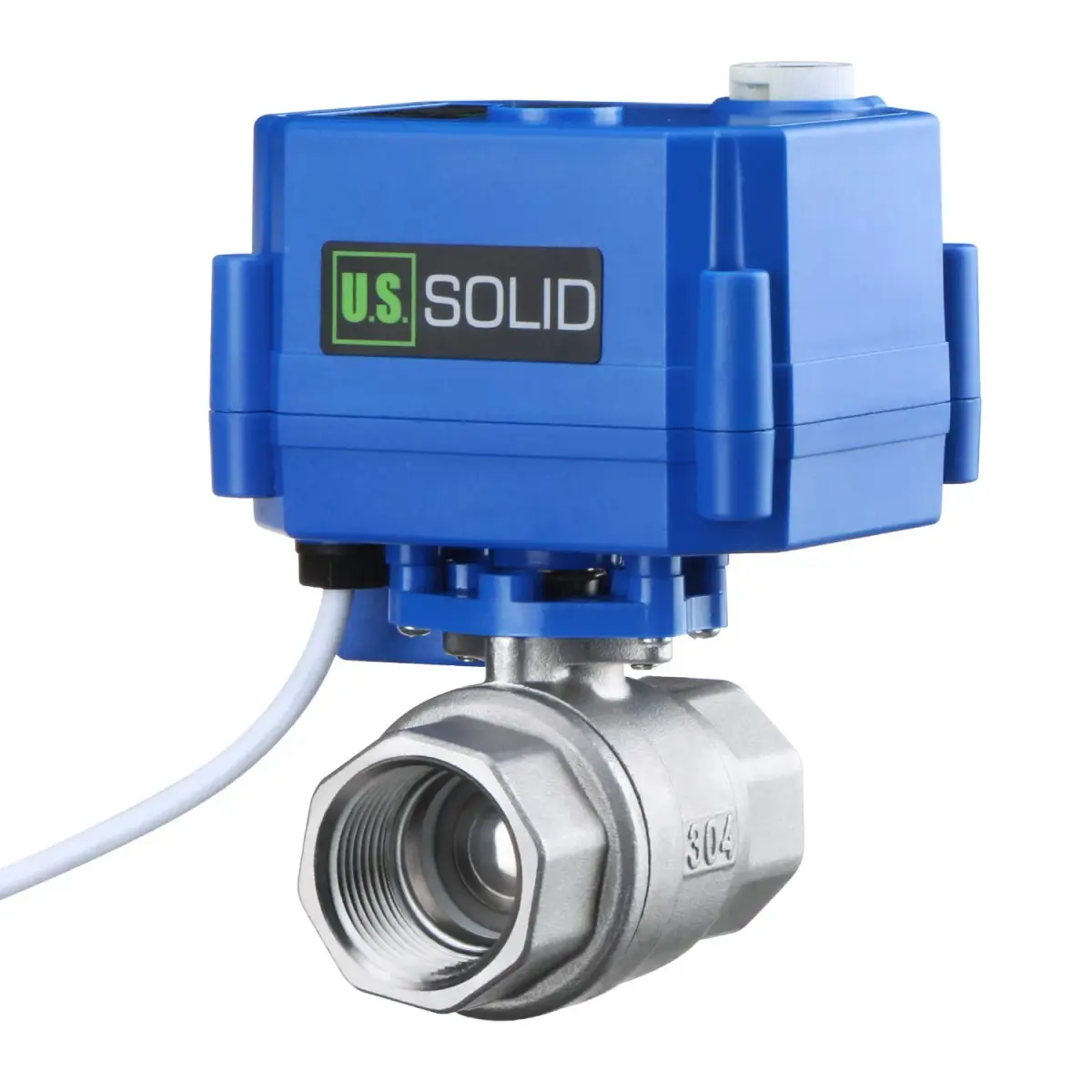 U.S. Solid Motorized Ball Valve 3/4" NSF Certified 304SS Full Port 9-24V AC/DC | 19.05mm (0.75 Inch) NPT - view 3