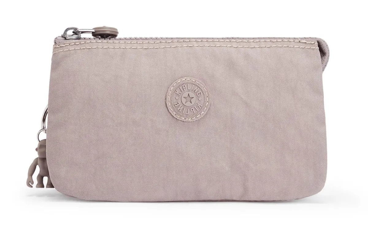 Kipling Creativity L Women’s Purse Grey Grey 4x18.5x11 cm | Vibrant, lightweight design for women - main product image