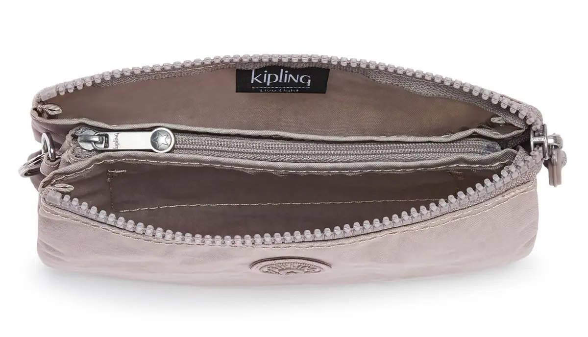 Kipling Creativity L Women’s Purse Grey Grey 4x18.5x11 cm | Vibrant, lightweight design for women - view 4