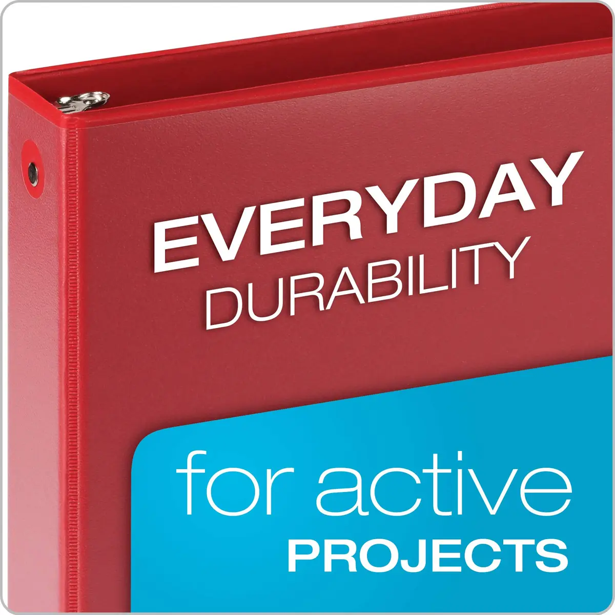 Cardinal 1.5 Inch 3 Ring Binder 4-Pack | Holds 350 Sheets, ClearVue Presentation View, Non-Stick, Assorted Colors - view 2