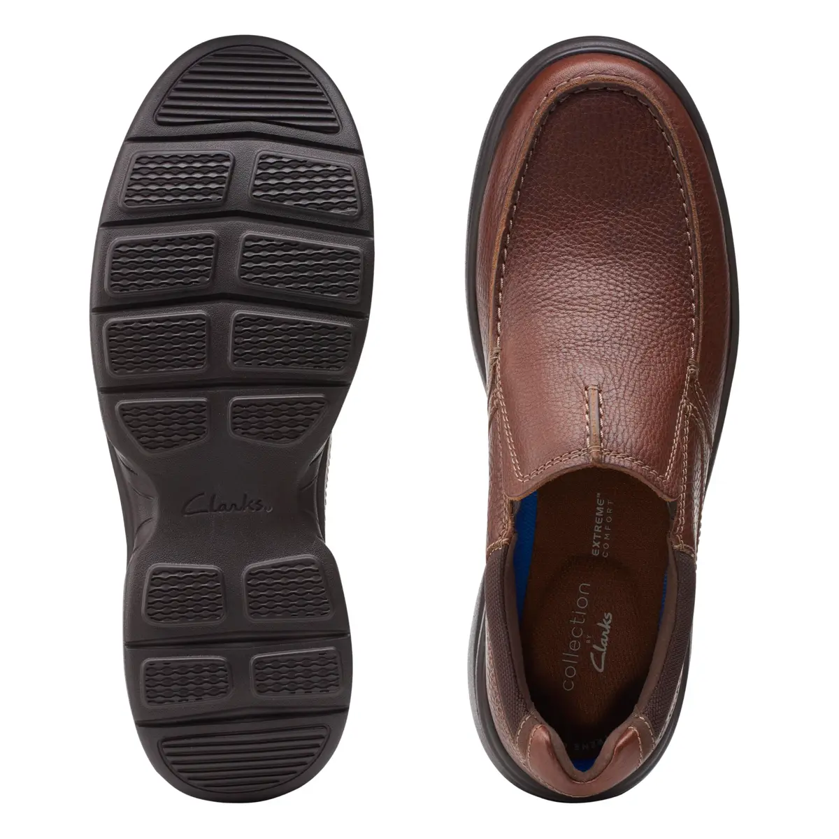 Clarks Men’s Bradley Free Loafer, Tan Tumbled Leather, 11 | Slip-On Comfort with Ortholite - view 8