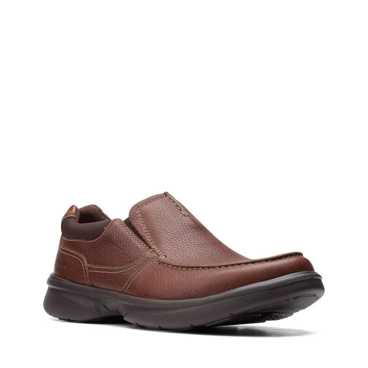 Clarks Men’s Bradley Free Loafer, Tan Tumbled Leather, 11 | Slip-On Comfort with Ortholite - view 3
