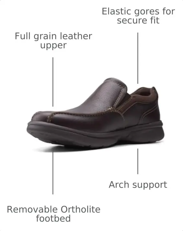 Clarks Men's Bradley Step Loafer 15 M | Classic Slip-On Leather Shoe for Men - view 3