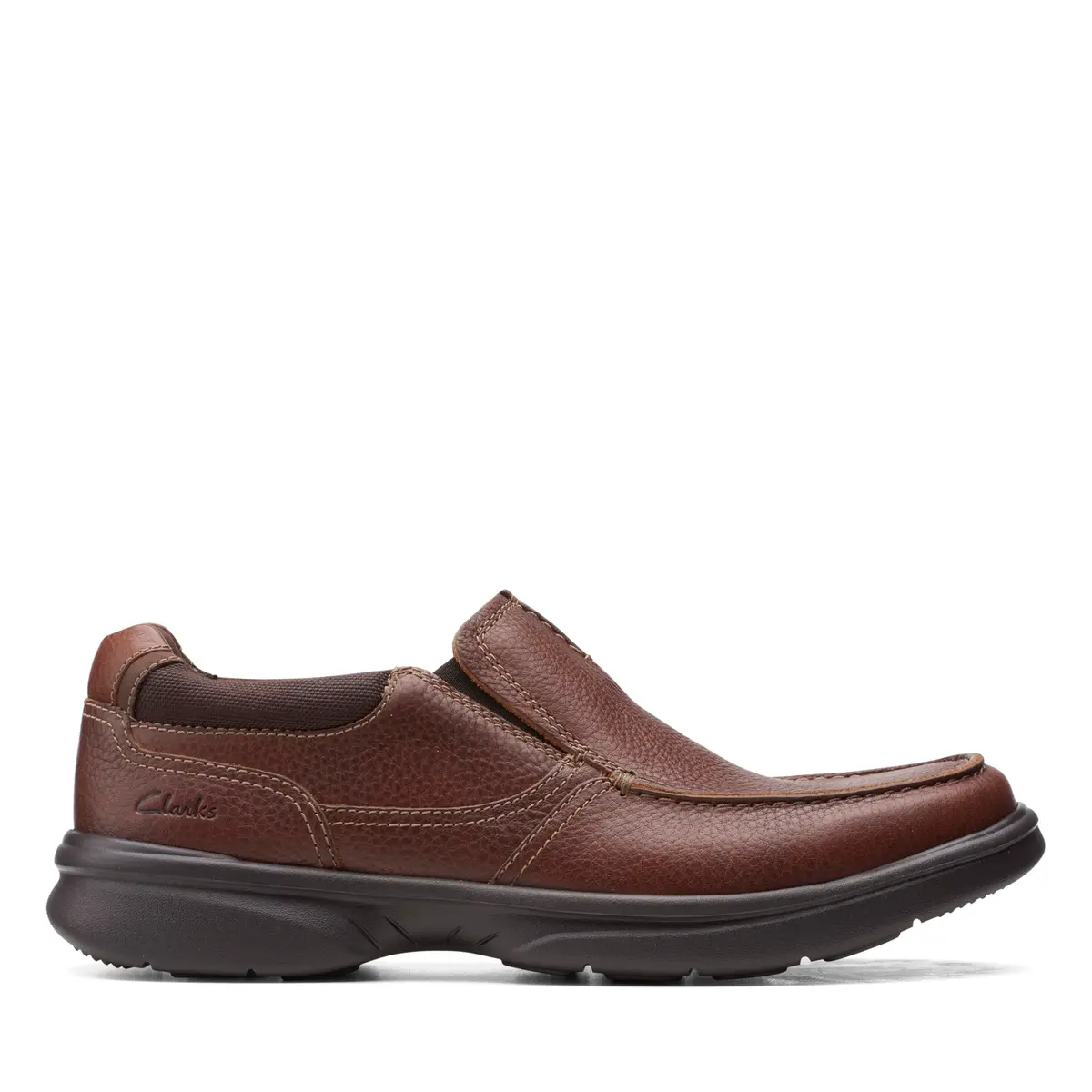 Clarks Men's Bradley Free Loafer 9 Wide | Tan Tumbled Leather, Slip-On Comfort - view 2