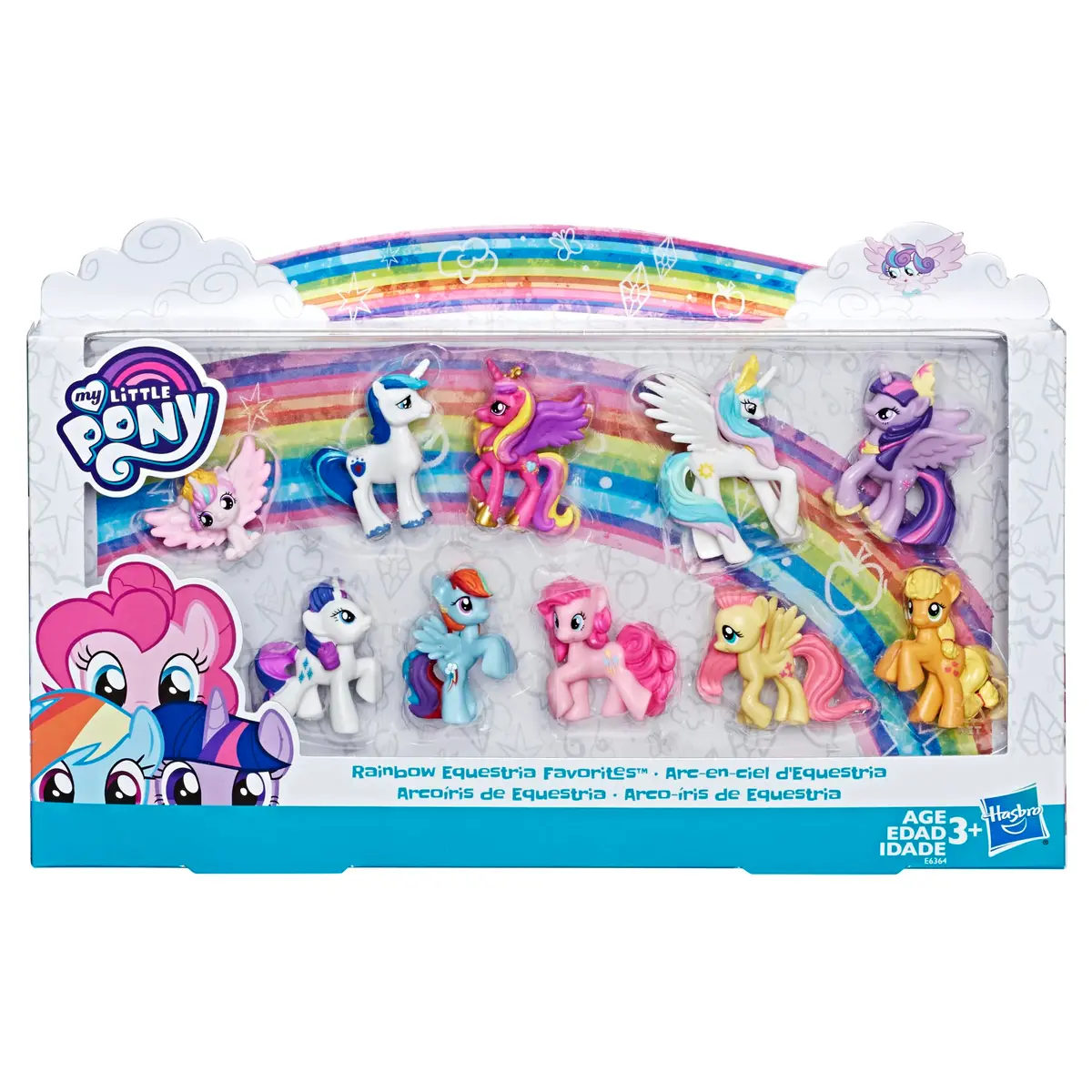 My Little Pony Toy Rainbow Equestria Favorites 10 Figure Collection | 2-inch scale, Bright colors, Entertainment-inspired fun - view 2