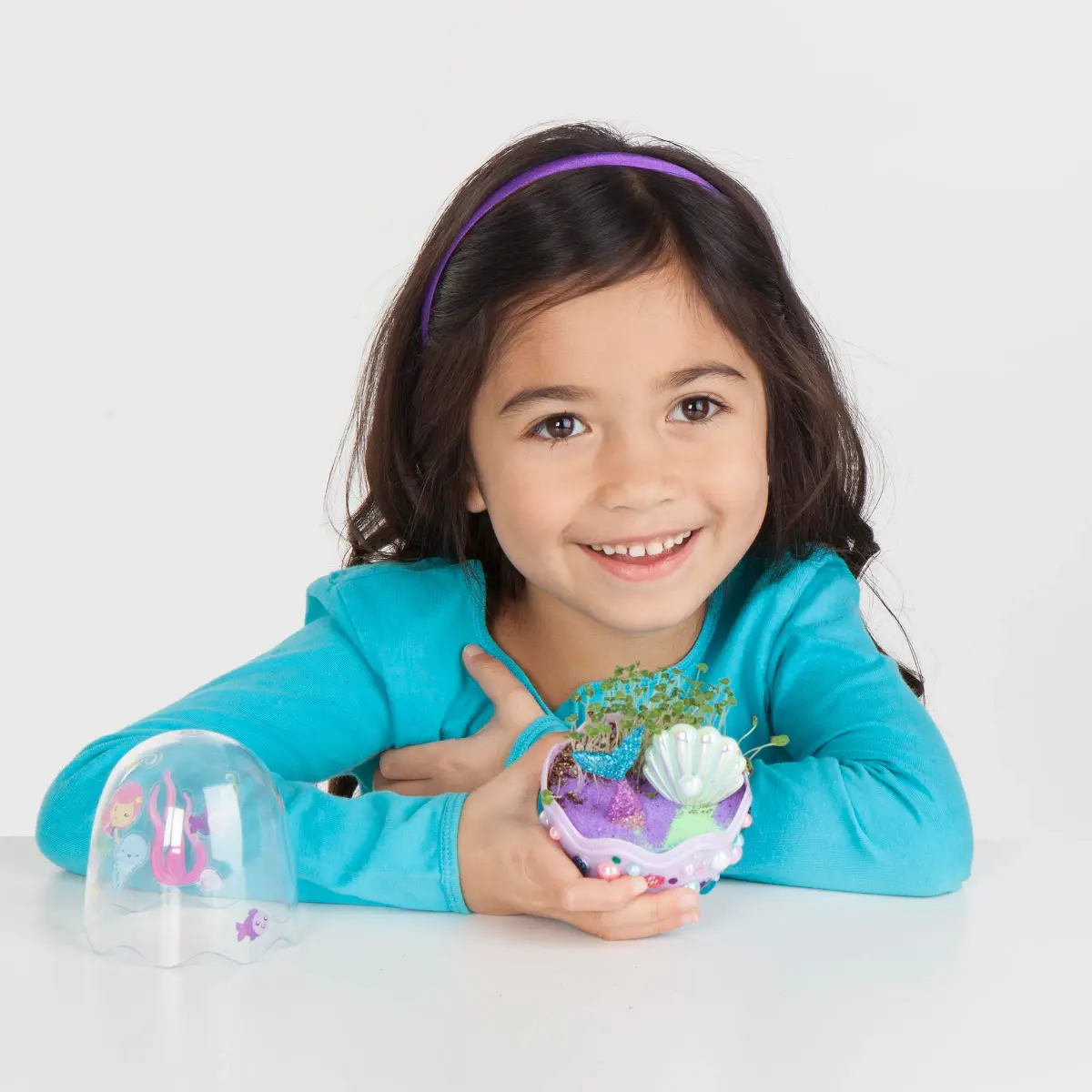 Creativity for Kids Mermaid Terrarium Kit | 17.9 cm (7 in) h x 7.6 cm (3 in) w | Fun STEAM Craft for Ages 6+ - view 5