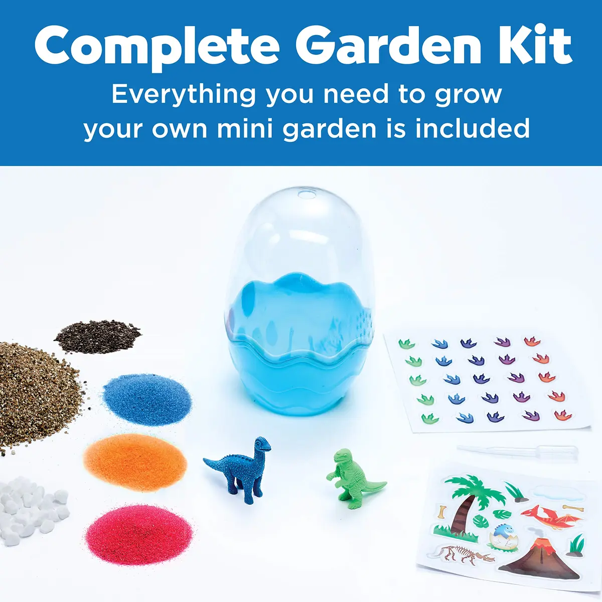 Creativity for Kids Mini Garden Dinosaur Egg Terrarium Kit 17.78cm (7" H) | Grow Your Own Prehistoric World - view 5
