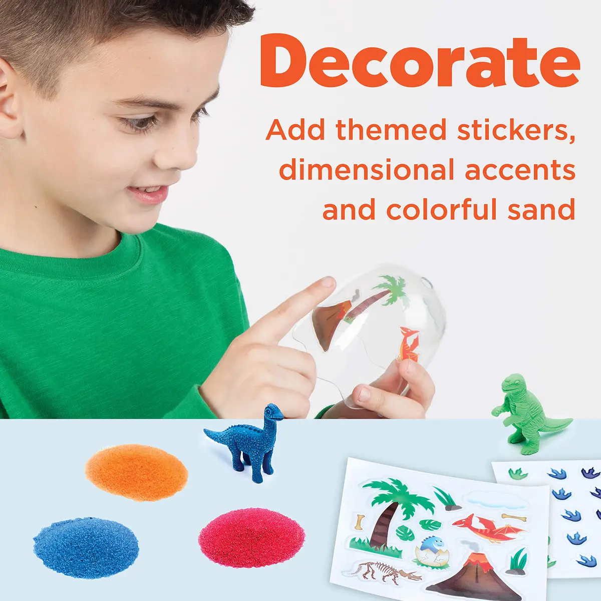 Creativity for Kids Mini Garden Dinosaur Egg Terrarium Kit 17.78cm (7" H) | Grow Your Own Prehistoric World - view 6
