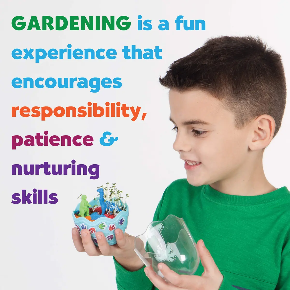 Creativity for Kids Mini Garden Dinosaur Egg Terrarium Kit 17.78cm (7" H) | Grow Your Own Prehistoric World - view 7