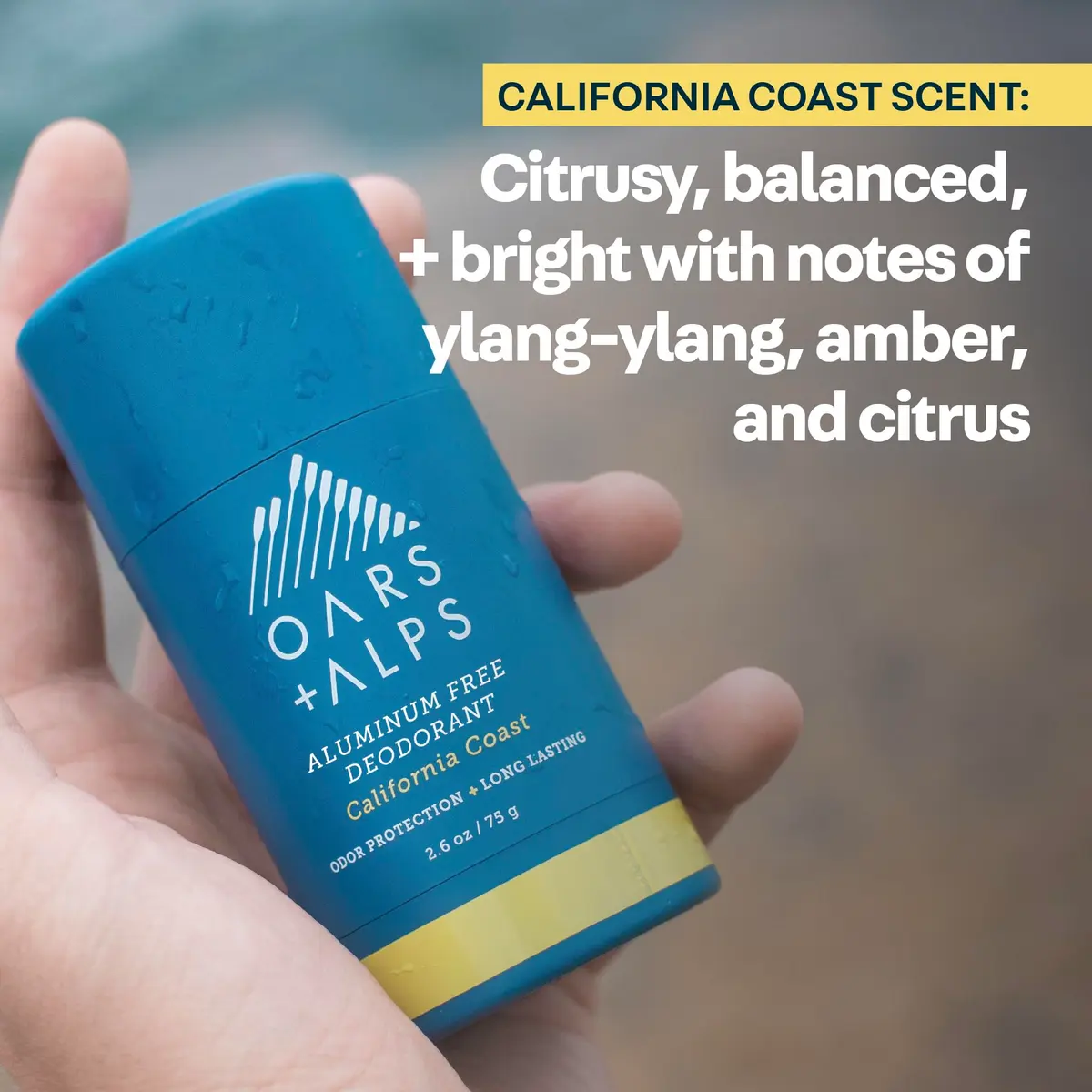 Oars + Alps Aluminum Free Deodorant Stick California Coast 5.2oz (2.6oz x 2) | Odor Protection Without Pit Stains - view 5