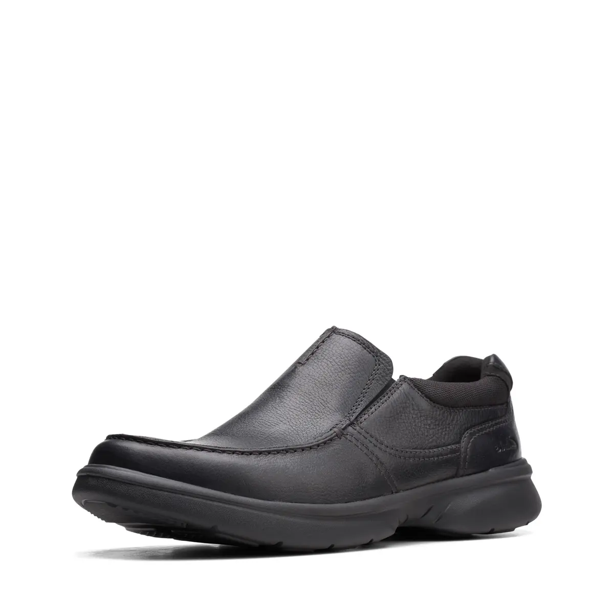 Clarks Men's Bradley Free Loafer, Black Tumbled Leather, 9 | Ultimate Comfort Slip-On with Ortholite - main product image