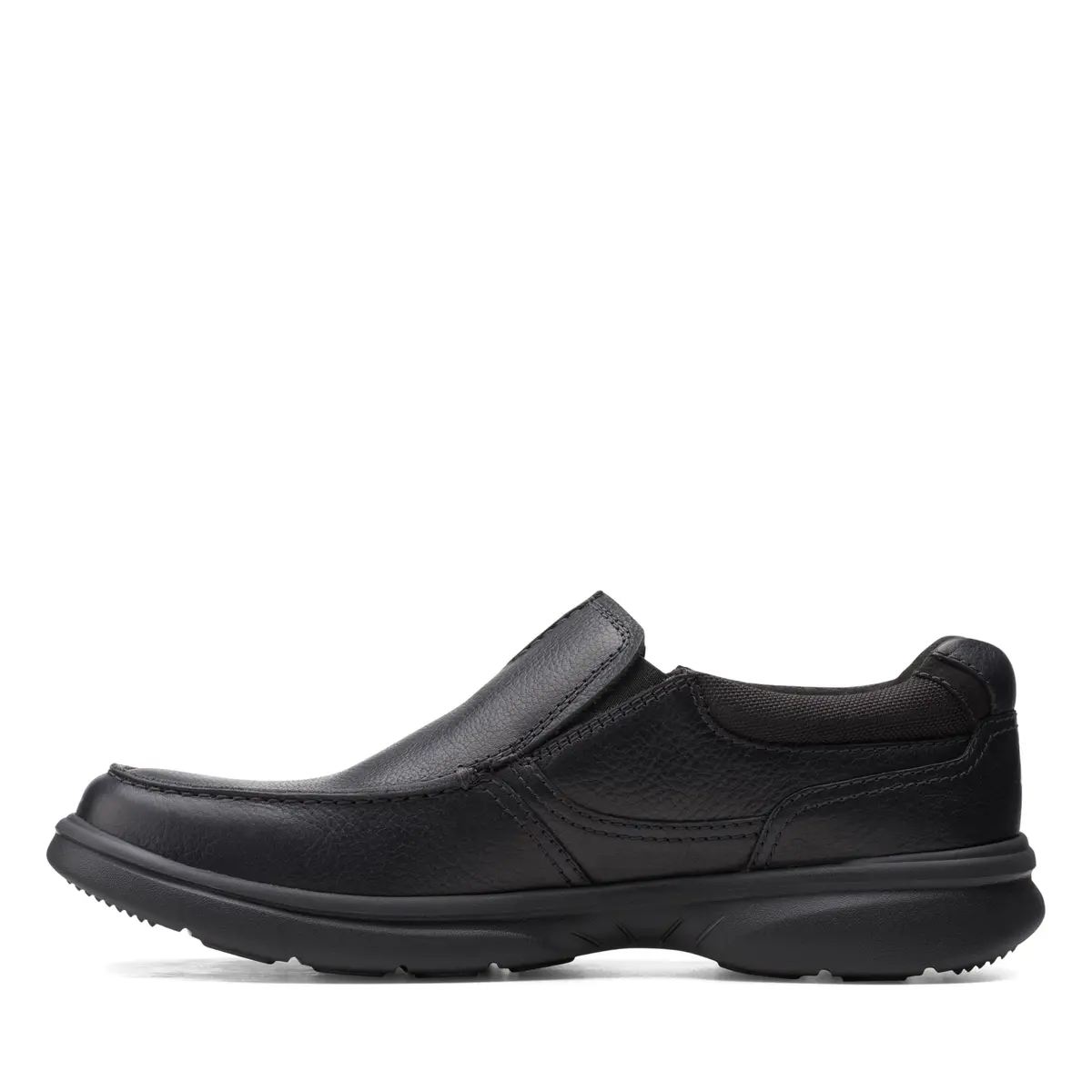 Clarks Men's Bradley Free Loafer, Black Tumbled Leather, 9 | Ultimate Comfort Slip-On with Ortholite - view 6